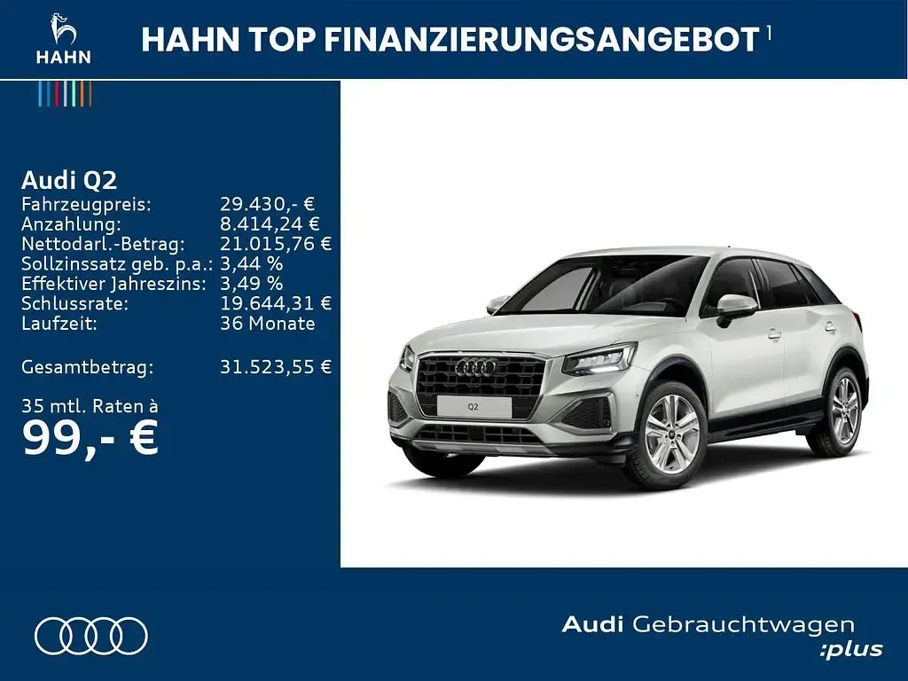 Używany Audi Q2 Advanced Plus 150 KM (110 kW) 2025 Srebrny SUV