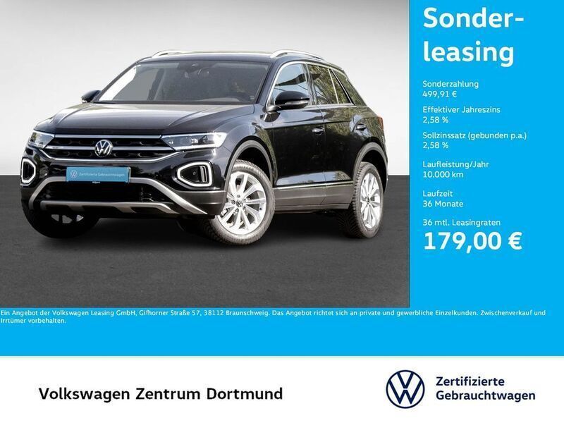 Schwarz Gebraucht 2024 VW T-Roc Style SUV | 27.545 € (Guter Preis) - Bild 1/4