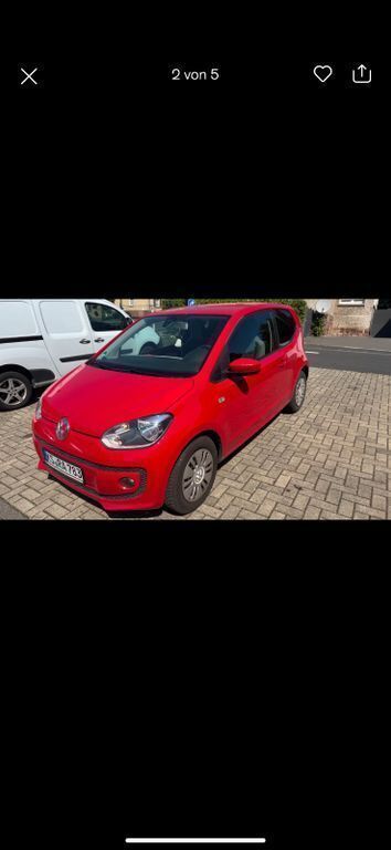 Rot Gebraucht 2012 VW up! move up! Kleinwagen | 2.500 € (Superpreis) - Bild 1/4