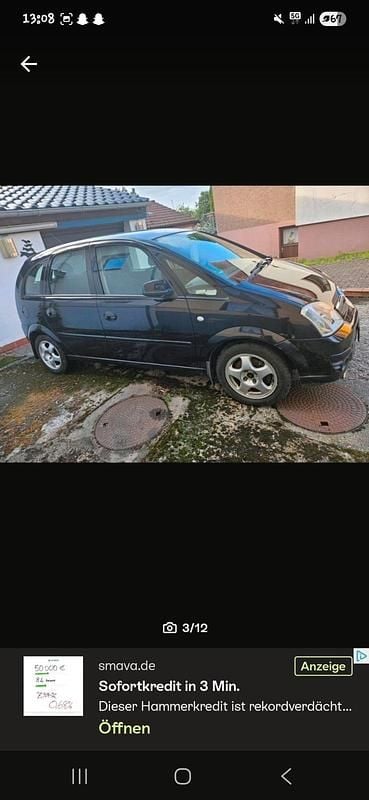 Gebraucht Opel Meriva 125 PS (91 kW) 2006 Schwarz Van / Kleinbus
