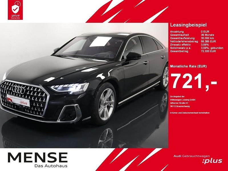 Mythosschwarz Gebraucht 2024 Audi A8 Ambiente Limousine | 66.385 € (Superpreis) - Bild 1/4