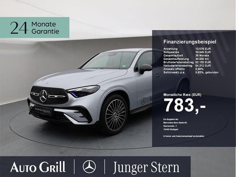 Metalliclack hightechsilber Gebraucht 2025 Mercedes GLC220 AMG Coupé | 67.780 € (Guter Preis) - Bild 1/4