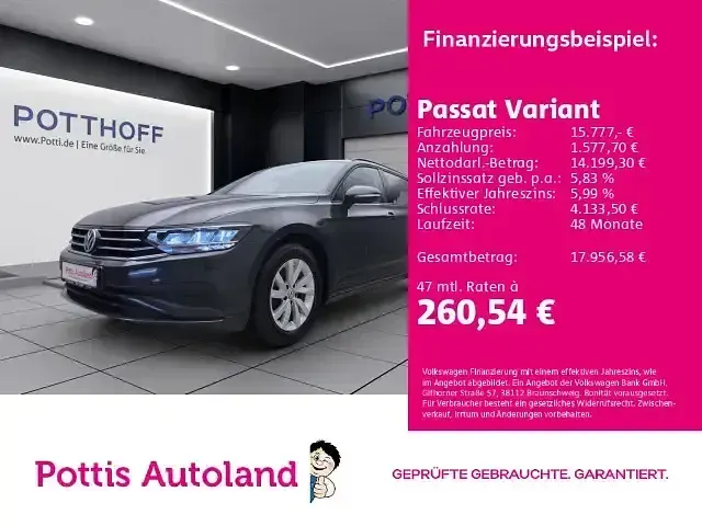 Gebraucht VW Passat Conceptline 150 PS (110 kW) 2020 Kombi