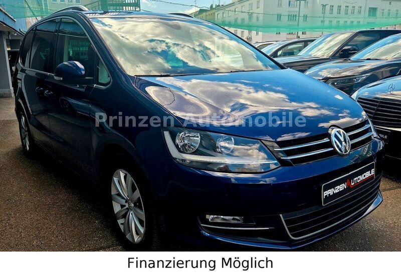 Atlantik blue metallic Gebraucht 2019 VW Sharan Highline Van / Kleinbus | 20.900 € (Guter Preis) - Bild 1/4