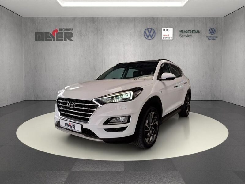 Polar white (weiß) Gebraucht 2020 Hyundai Tucson Premium SUV | 18.990 € (Fairer Preis) - Bild 1/4