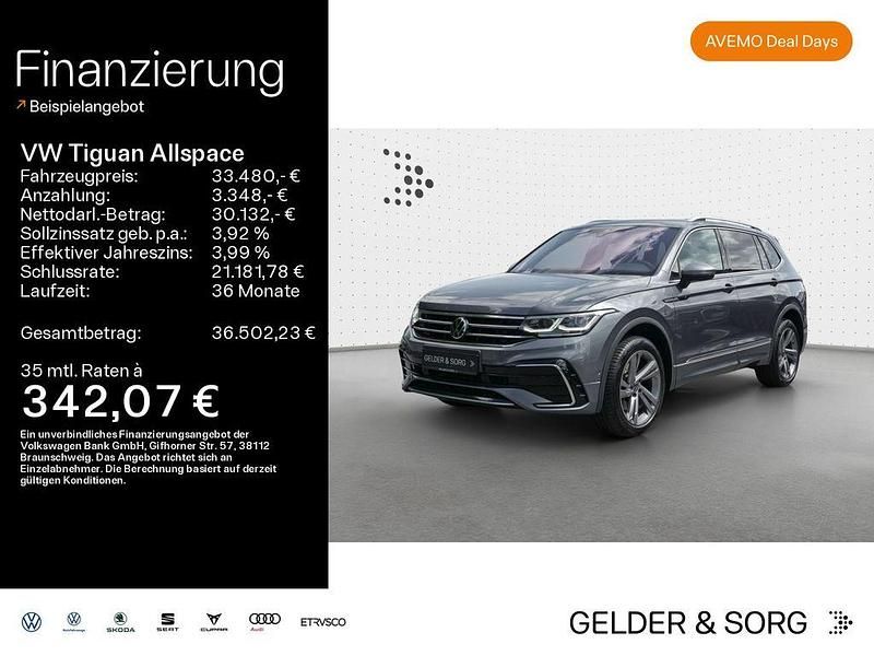 Grau Gebraucht 2022 VW Tiguan Allspace R-line SUV | 33.480 € (Fairer Preis) - Bild 1/4