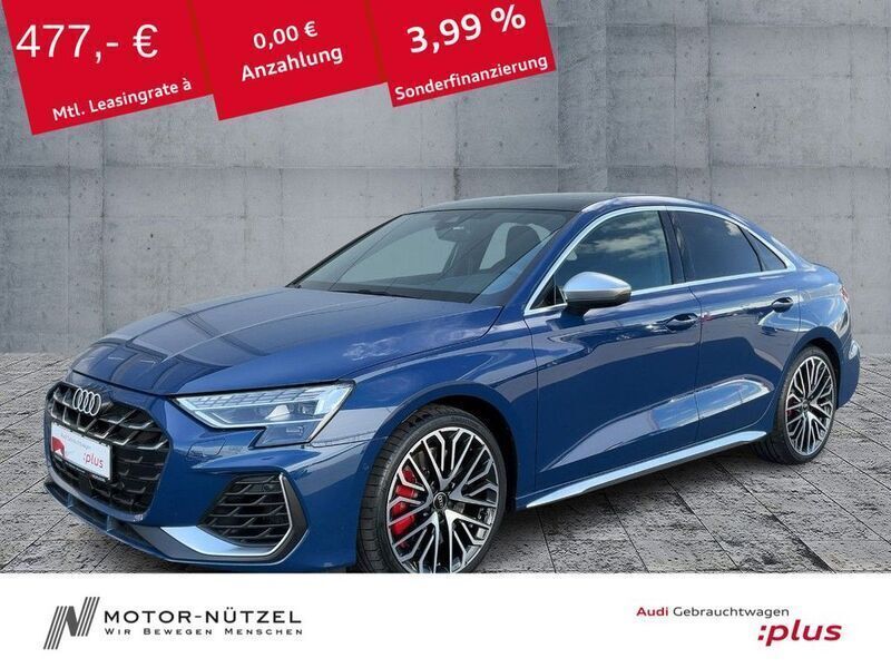 Ascariblau metallic Gebraucht 2024 Audi S3 Ambiente Limousine | 53.930 € - Bild 1/4