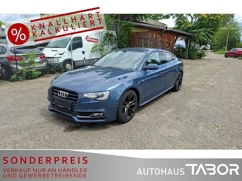 Utopiablau metallic Gebraucht 2015 Audi A5 Sportback S-Line Kleinwagen | 12.985 € (Superpreis) - Bild 1/4