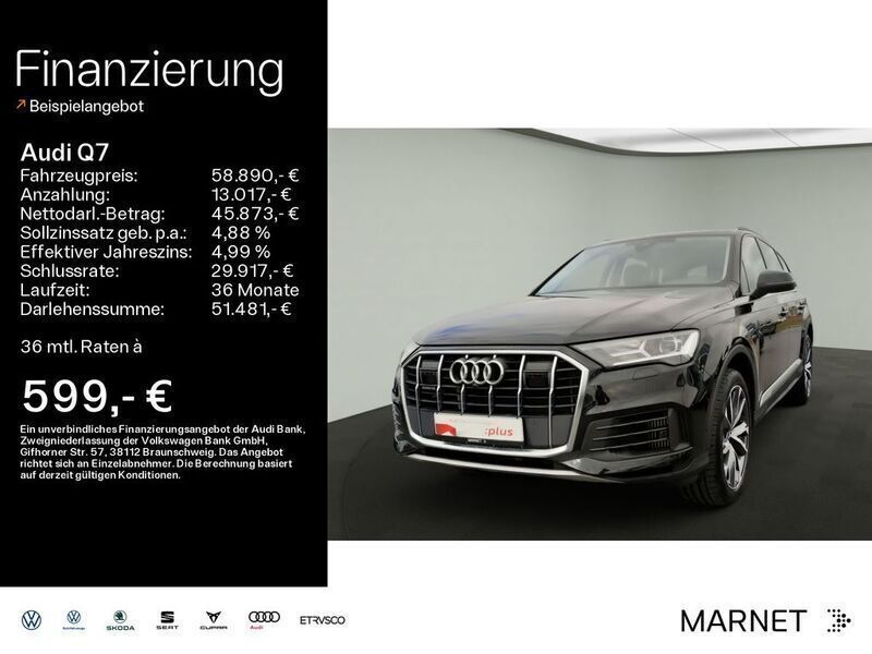 Mythosschwarz metallic Gebraucht 2023 Audi Q7 Performance SUV | 58.890 € (Guter Preis) - Bild 1/4