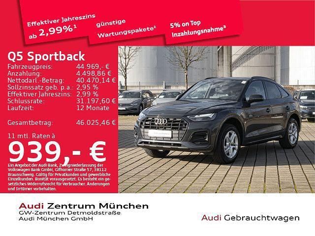 Manhattangrau metallic Gebraucht 2022 Audi Q5 Sportback Advanced Plus SUV | 44.969 € (Teuer) - Bild 1/2