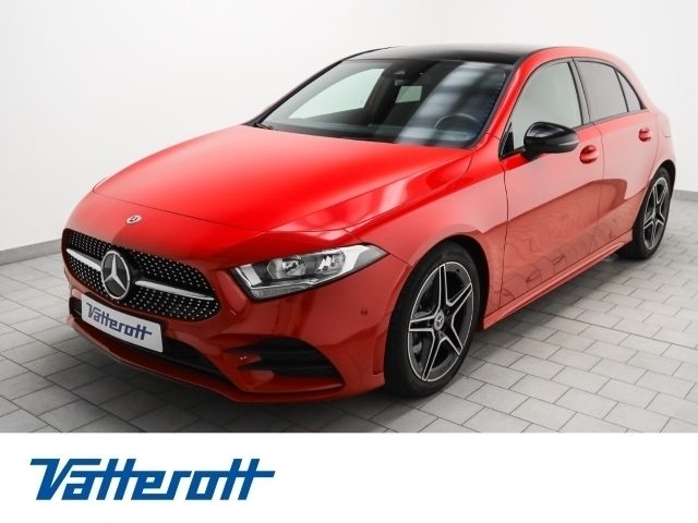 Rot Gebraucht 2018 Mercedes A180 AMG line Limousine | 20.980 € (Guter Preis) - Bild 1/4