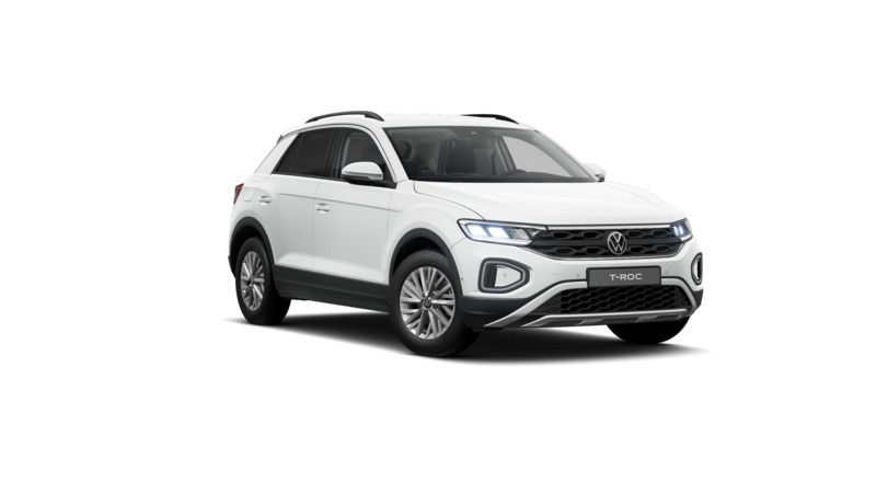 Weiß Gebraucht 2024 VW T-Roc Life SUV | 22.630 € (Guter Preis) - Bild 1/4