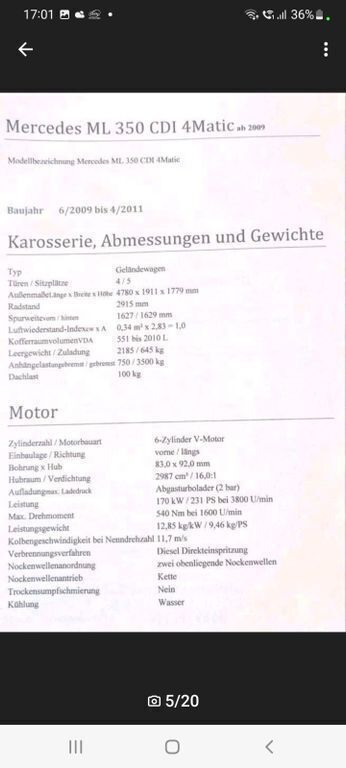 Gebraucht Mercedes ML350 231 PS (169 kW) 2010 Schwarz SUV