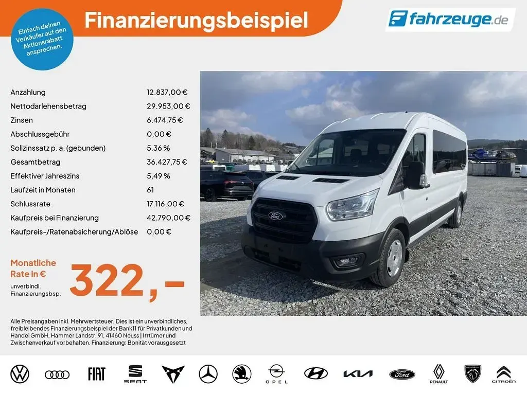 Neu Ford Transit 150 PS (110 kW) 2026 Weiß Kombi