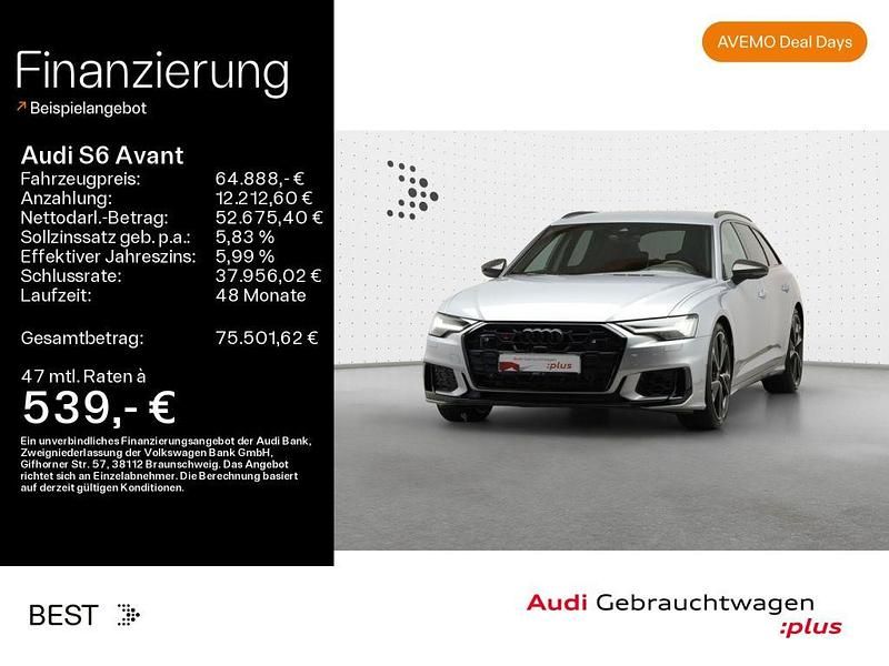 Florettsilber metallic (metallic) Gebraucht 2024 Audi S6 Sport Kombi | 63.888 € (Fairer Preis) - Bild 1/4