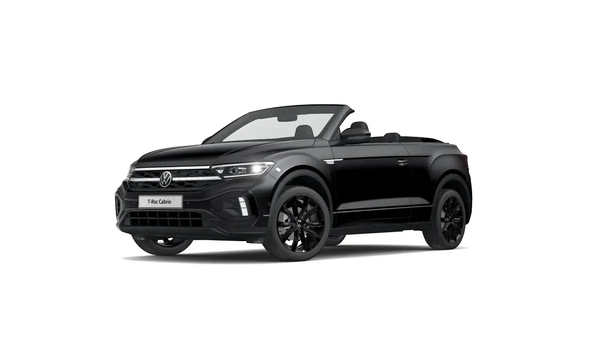 Gebraucht VW T-Roc Cabriolet R-line 150 PS (110 kW) 2023 Deep black perleffekt (schwarz) Cabrio