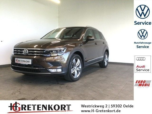 Nutshell brown (braun) Gebraucht 2017 VW Tiguan Highline SUV | 27.950 € (Superpreis) - Bild 1/4