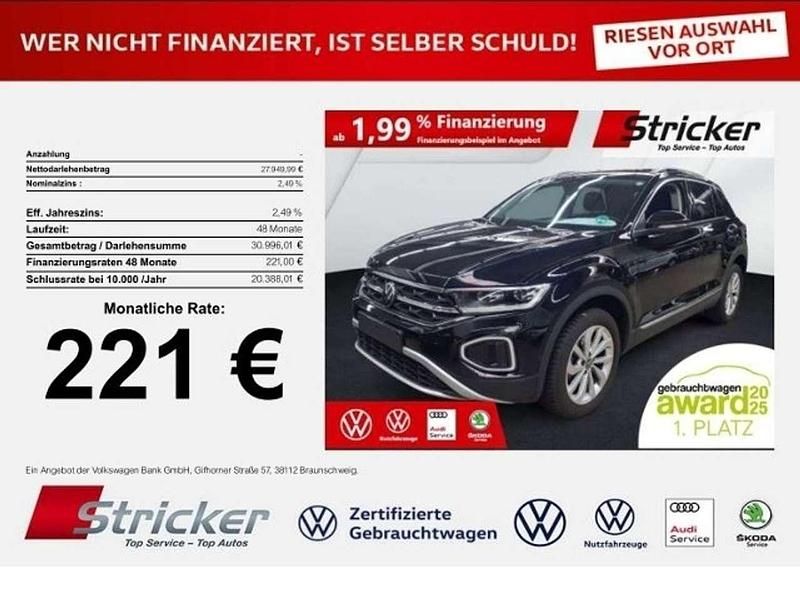 Deep black perleffekt Gebraucht 2024 VW T-Roc Style SUV | 27.949 € (Guter Preis) - Bild 1/3