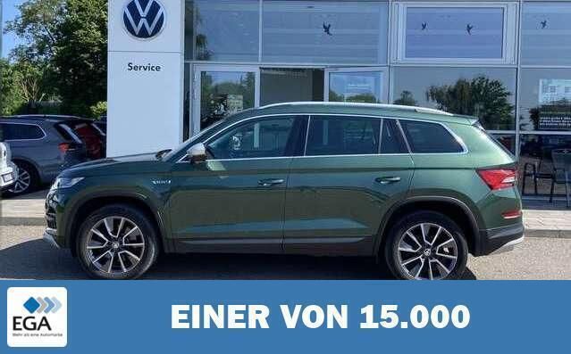 Grün metallic Gebraucht 2021 Skoda Kodiaq SUV | 41.420 € (Etwas zu teuer) - Bild 1/4