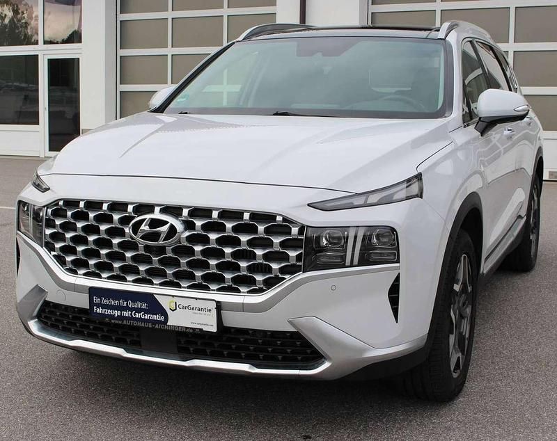 Glacier white Gebraucht 2021 Hyundai Santa Fe Prime SUV | 28.580 € (Guter Preis) - Bild 1/4