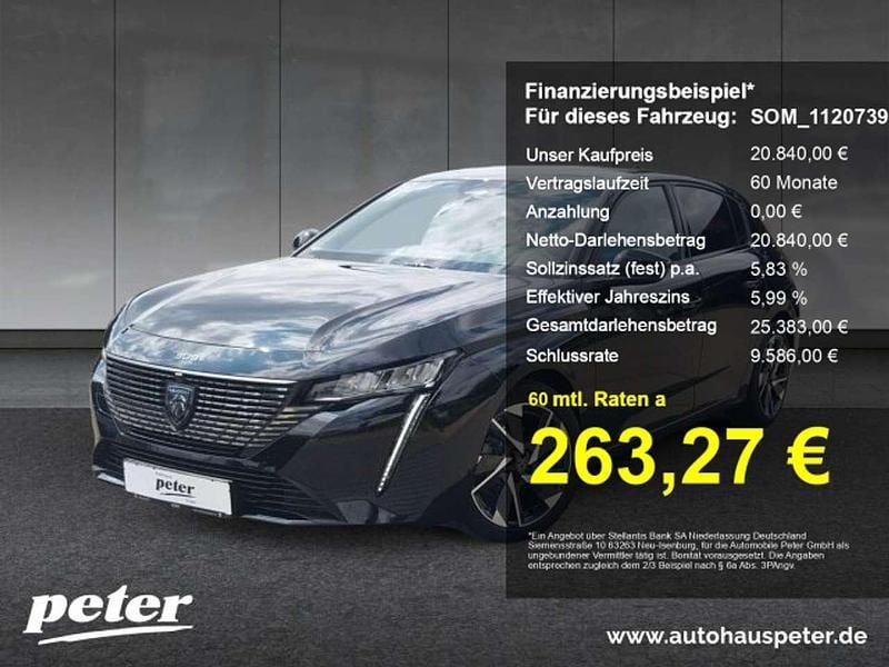 Schwarz Gebraucht 2023 Peugeot 308 Allure Limousine | 20.840 € (Guter Preis) - Bild 1/4