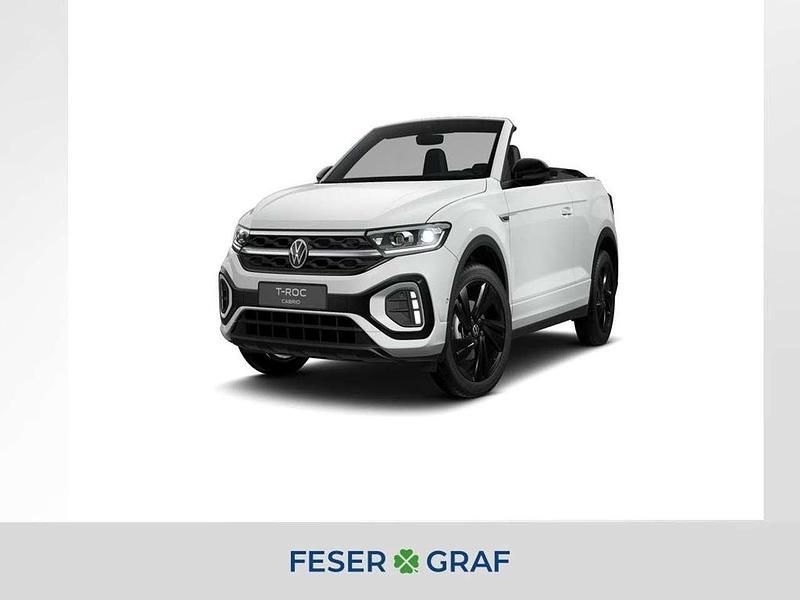 Pure white uni / schwarz Neu 2025 VW T-Roc Cabriolet R-line Cabrio | 42.690 € (Guter Preis) - Bild 1/4