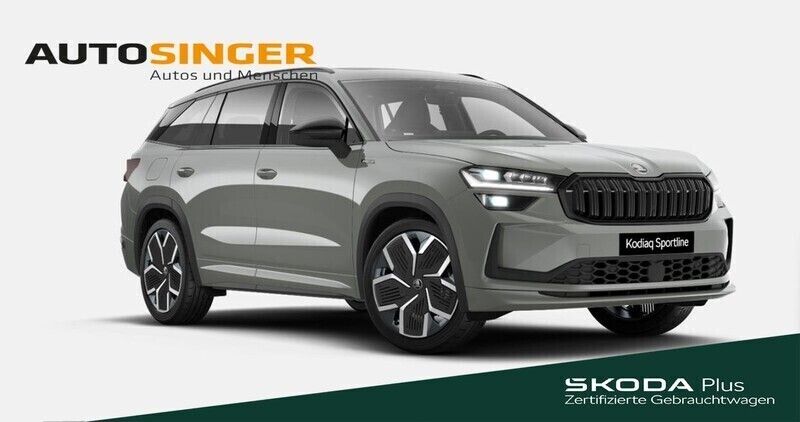 Steelgrau Gebraucht 2024 Skoda Kodiaq SportLine SUV | 50.780 € (Etwas zu teuer) - Bild 1/4