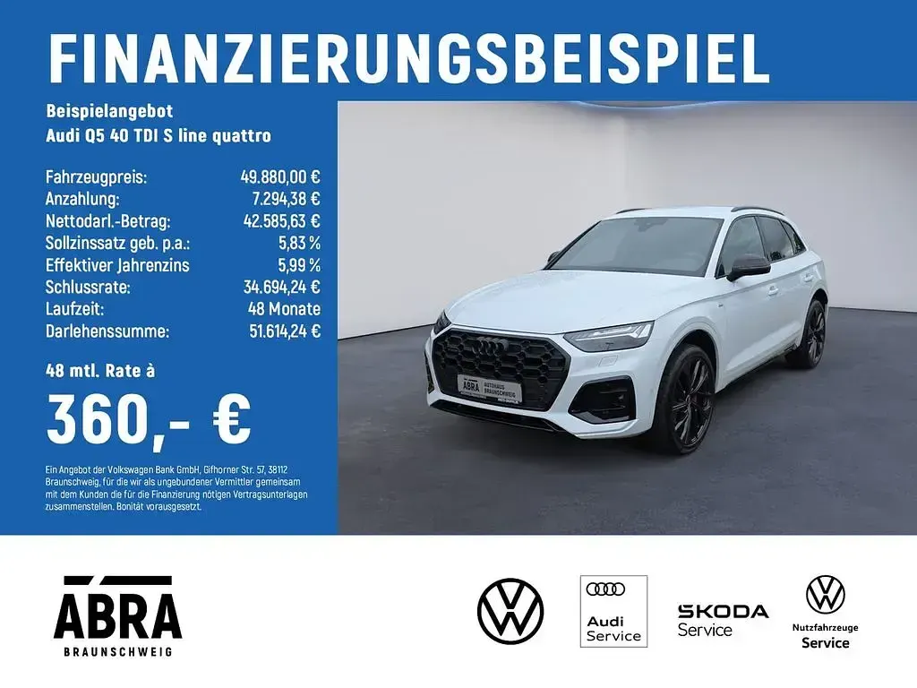 Używany Audi Q5 S-Line 204 KM (150 kW) 2025 Biały SUV