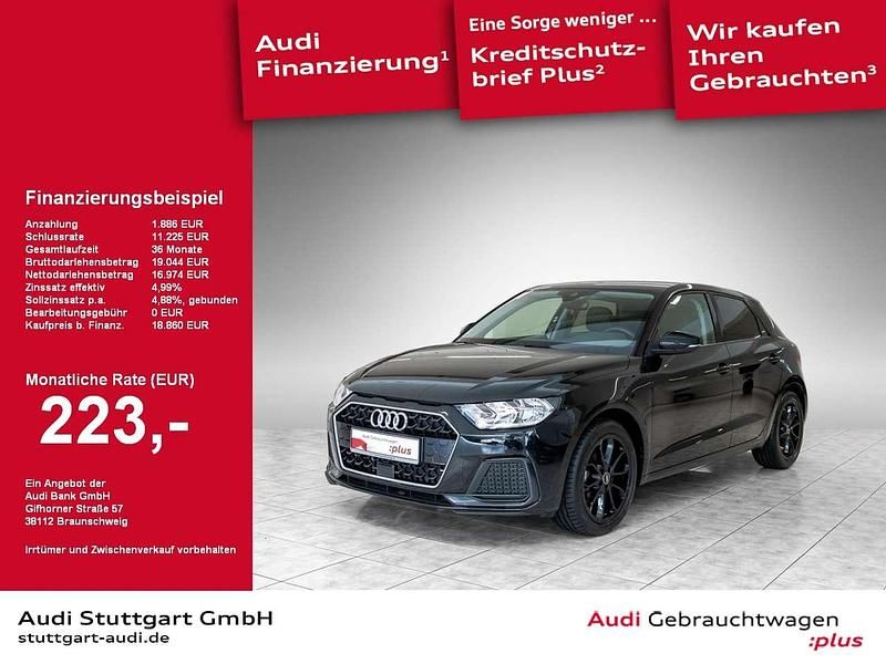 Mythosschwarz metallic Gebraucht 2022 Audi A1 Sportback Advanced Plus Kleinwagen | 18.860 € (Superpreis) - Bild 1/2