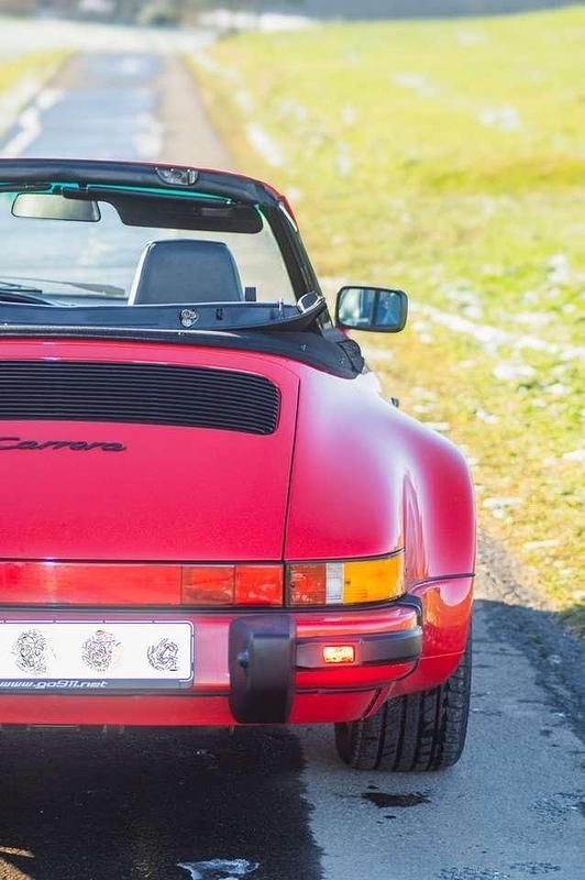 Rot Gebraucht 1988 Porsche 911 Carrera Cabriolet Cabrio | 129.911 € - Bild 1/4