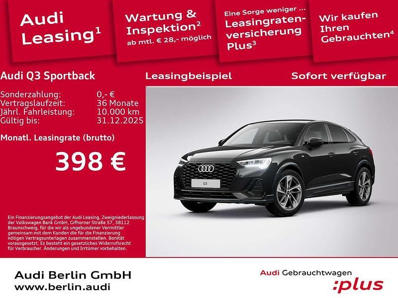 Mythosschwarz metallic Gebraucht 2025 Audi Q3 S-Line SUV | 43.490 € (Etwas zu teuer) - Bild 1/3