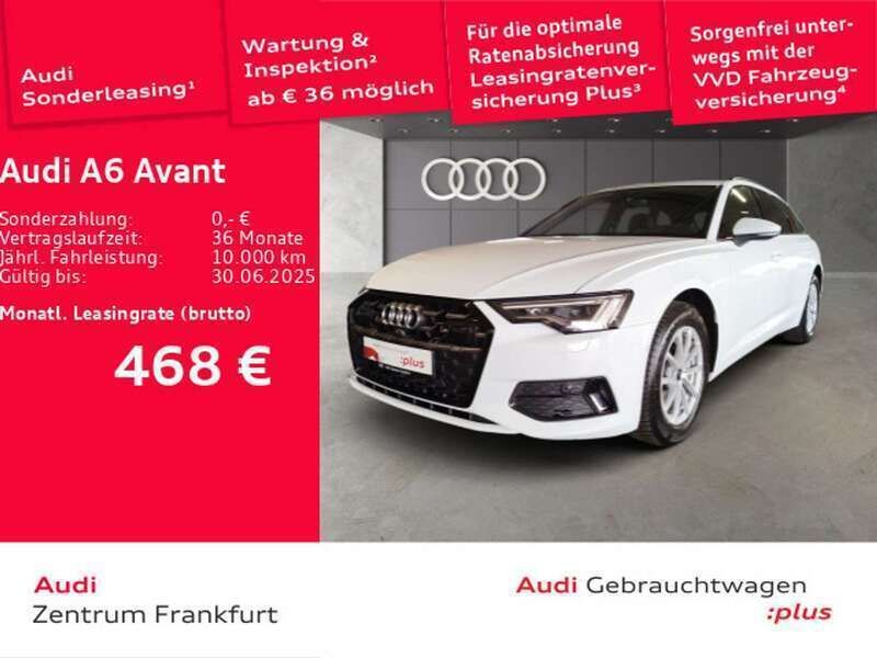 Gletscherweiß metallic Gebraucht 2024 Audi A6 Advanced Plus Kombi | 46.850 € (Fairer Preis) - Bild 1/2