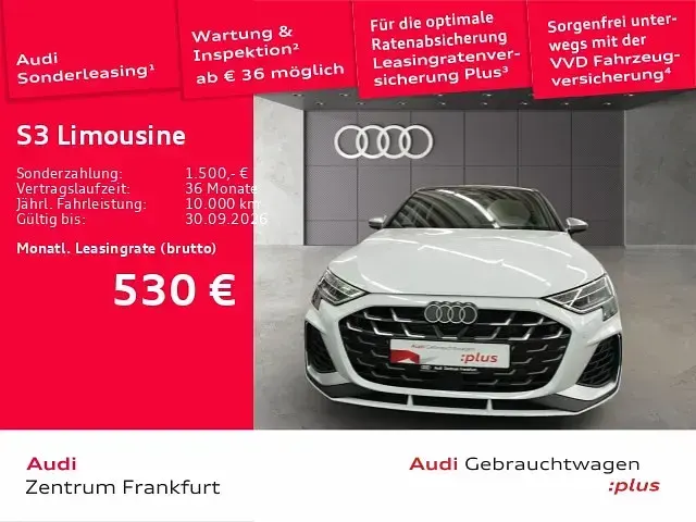 Gebraucht Audi S3 Sport 333 PS (244 kW) 2025 Gletscherweiß metallic Limousine