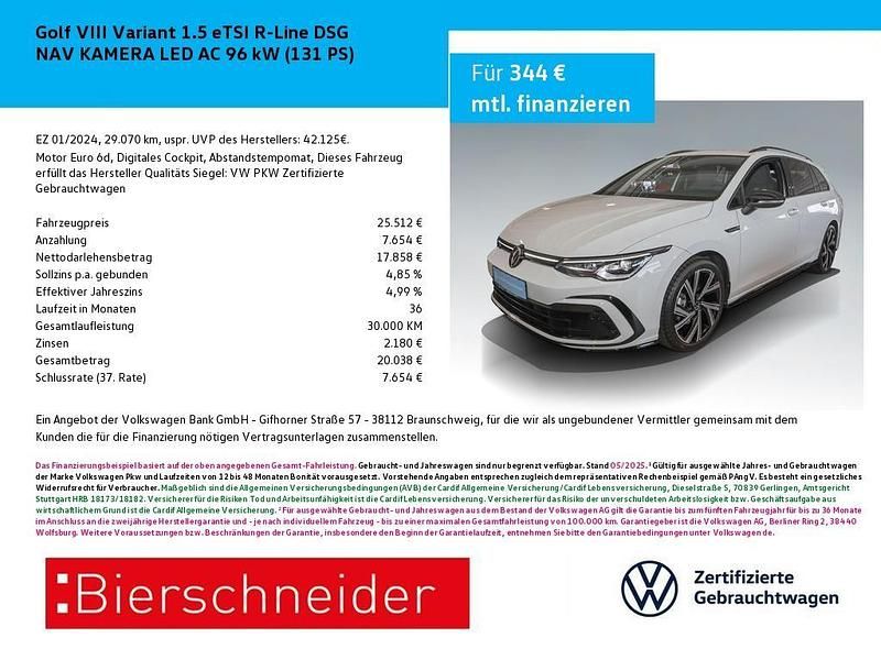 Weiß Gebraucht 2024 VW Golf VIII R-line Kombi | 25.512 € (Superpreis) - Bild 1/4