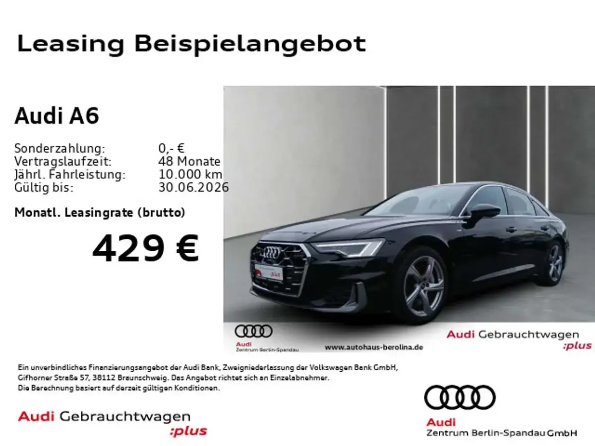 Usado Audi A6 S-Line 299 HP (219 kW) 2024 Preto Sedan