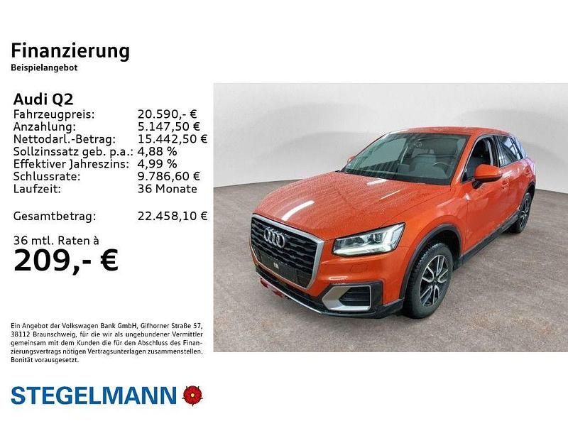 Gebraucht Audi Q2 Design 150 PS (110 kW) 2019 Korallenorange metallic SUV