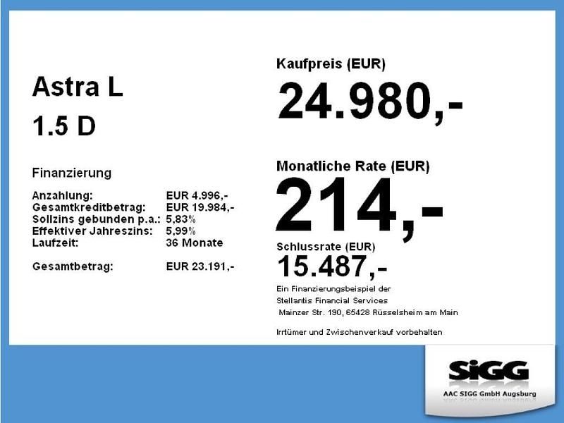 Gebraucht Opel Astra 131 PS (96 kW) 2025 Lackierung peperoncino red/typ verkleidu (metallic) Limousine