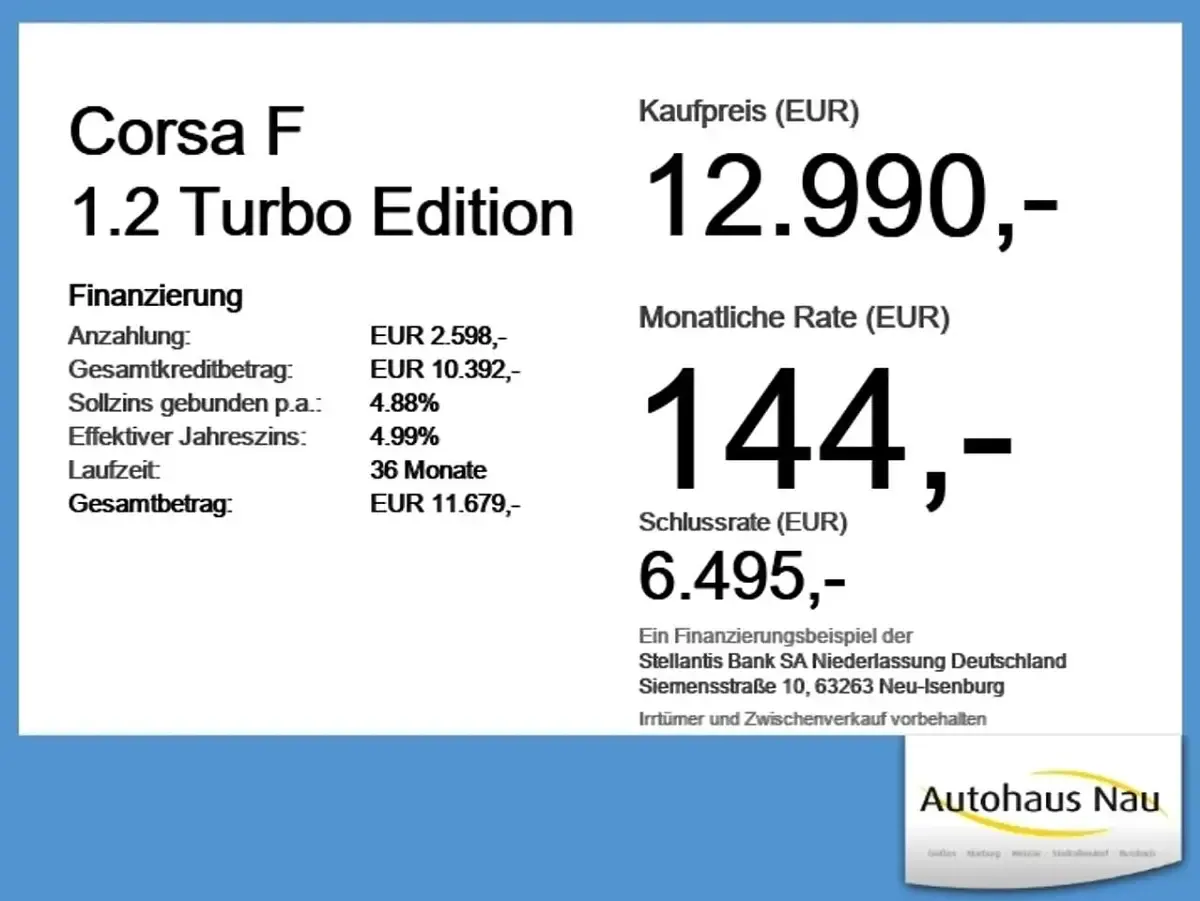 Gebraucht Opel Corsa Edition 101 PS (74 kW) 2023 Jade weiss/arktis weiss Kleinwagen