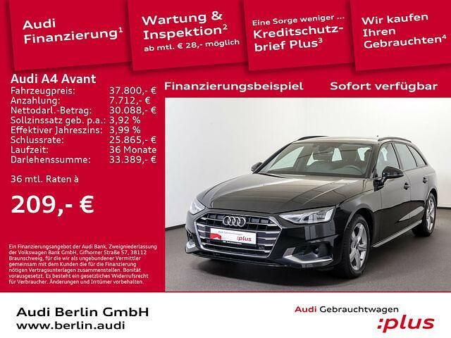 Mythosschwarz metallic Gebraucht 2024 Audi A4 Advanced Plus Kombi | 37.800 € - Bild 1/2