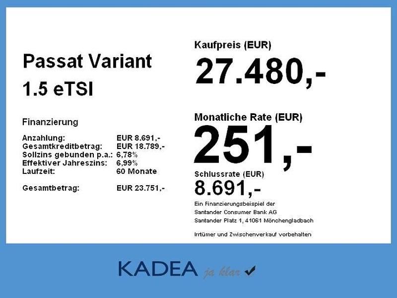 Gebraucht VW Passat 150 PS (110 kW) 2024 Grenadillschwarz metallic Kombi