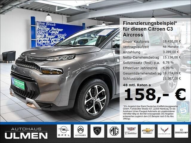 Grau Gebraucht 2023 Citroën C3 Aircross PureTech SUV | 18.430 € (Fairer Preis) - Bild 1/4