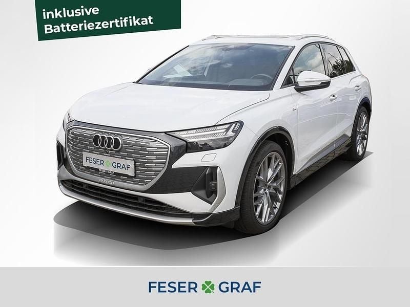 Gletscherweiß Gebraucht 2021 Audi Q4 e-tron Ambiente SUV | 23.880 € - Bild 1/4