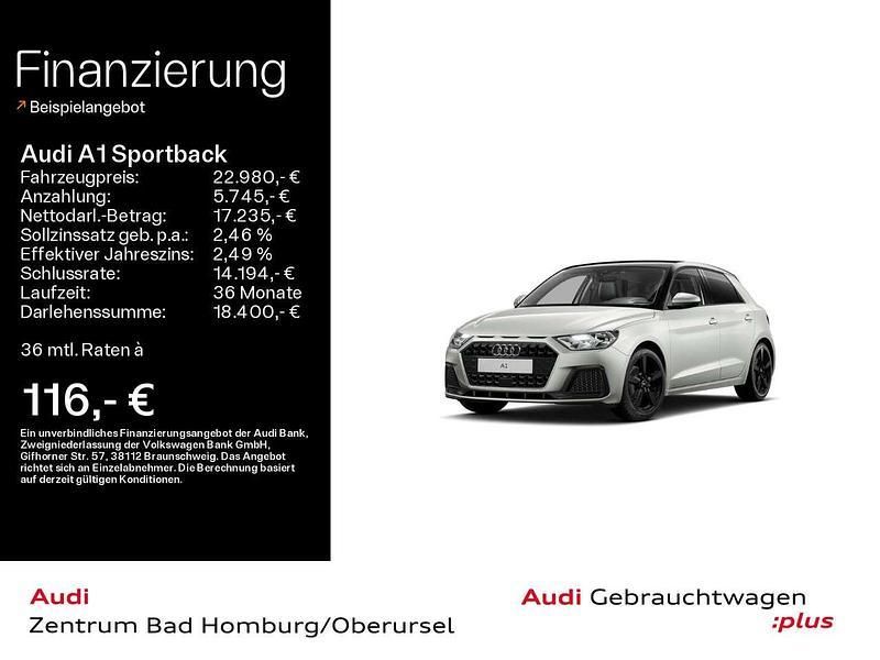 Tausilber metallic/mythosschwa Gebraucht 2024 Audi A1 Advanced Plus Kleinwagen | 22.980 € (Guter Preis) - Bild 1/4