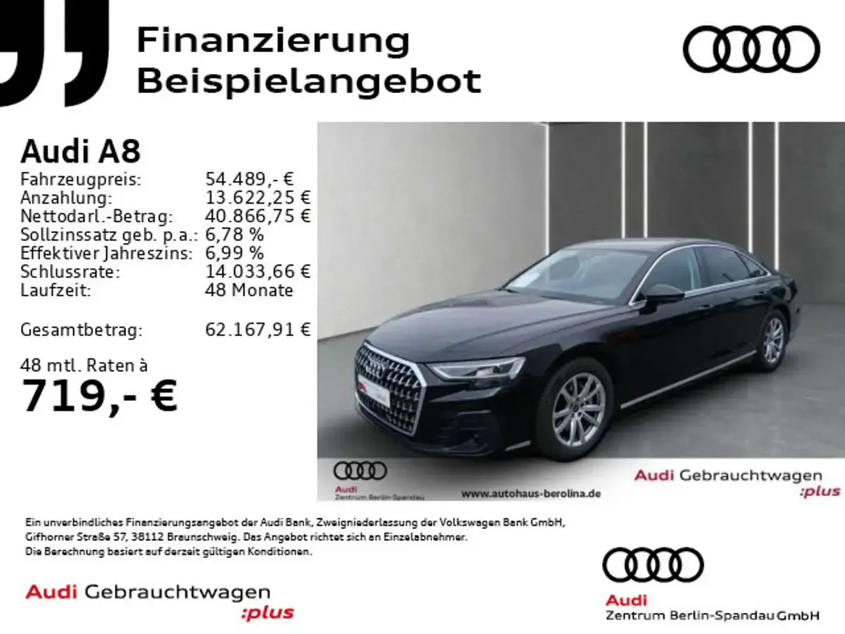 Gebraucht Audi A8 286 PS (210 kW) 2023 Schwarz Limousine
