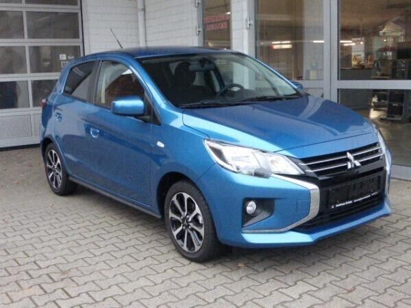 Blau (atollblau) Neu 2024 Mitsubishi Space Star Select Kleinwagen | 17.490 € - Bild 1/4