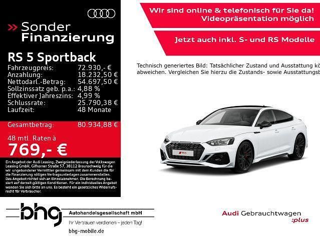 Weiß Gebraucht 2022 Audi RS5 Sportback Advanced Limousine | 72.930 € (Teuer) - Bild 1/4