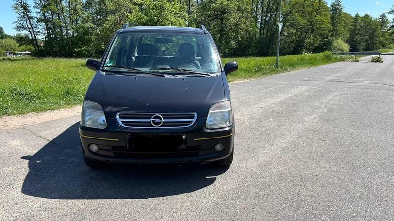 Schwarz Gebraucht 2002 Opel Agila Kleinwagen | 1.000 € - Bild 1/4