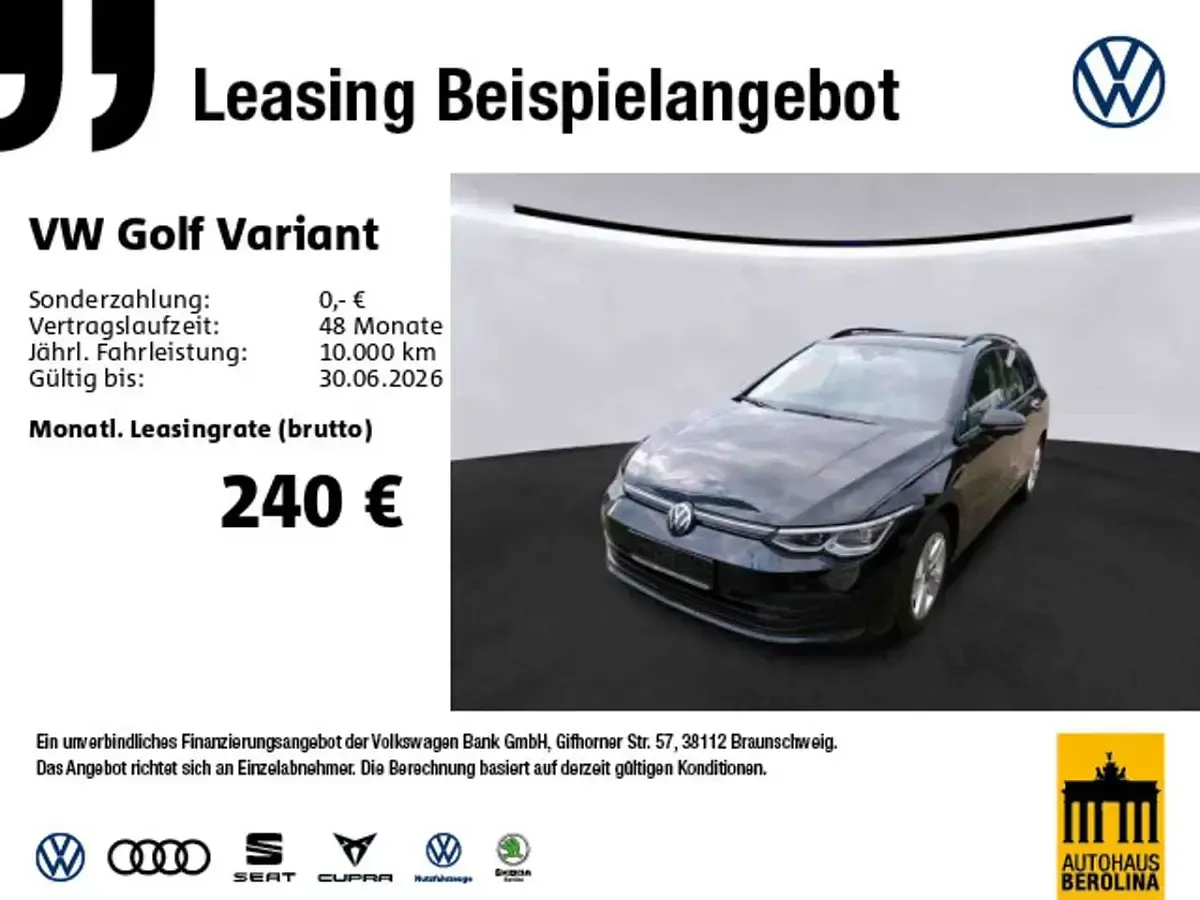 Second-hand VW Golf VIII Life 150 CP (110 kW) 2023 Negru Break