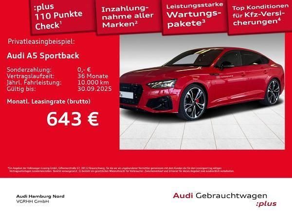 Rot (b1 progressivrot metallic) Gebraucht 2025 Audi A5 Sportback S-Line Kleinwagen | 58.951 € - Bild 1/3