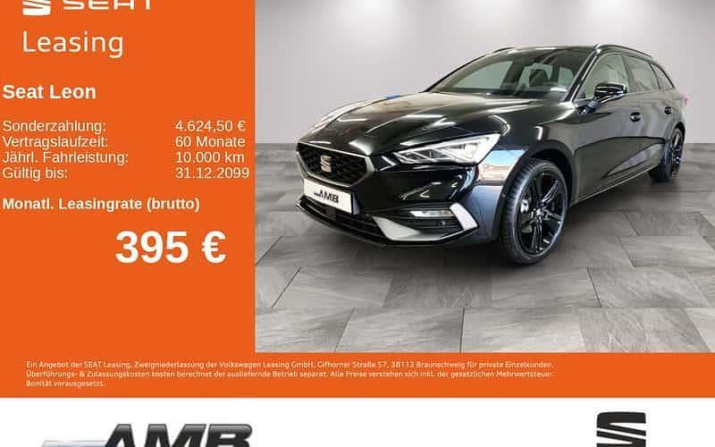 Schwarz Neu 2025 Seat Leon ST FR Kombi | 39.950 € - Bild 1/4